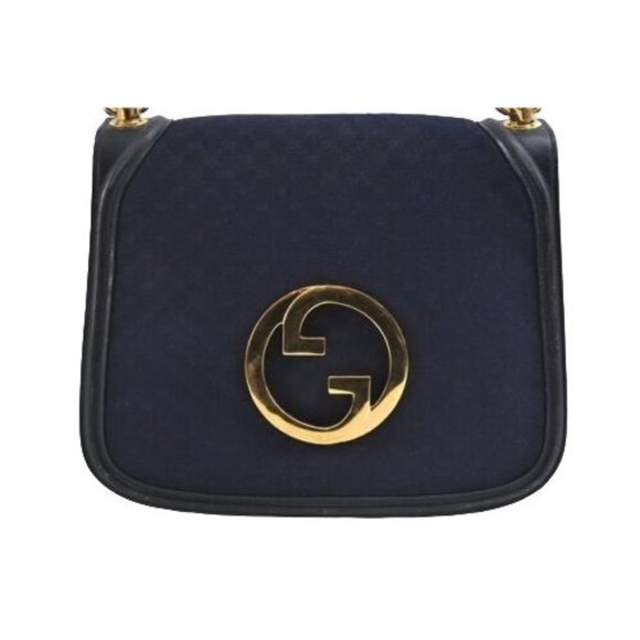 RARE Gucci blue micro Guccissima print 'Blondie' saddle bag - Picture 9 of 14